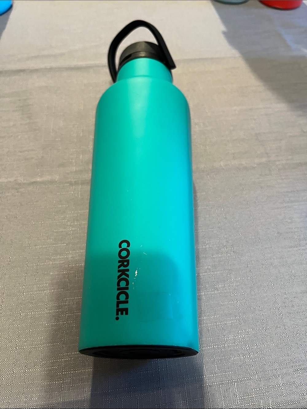 Corkcicle Turquoise Insulated Stainless Bottle with Carry Handle